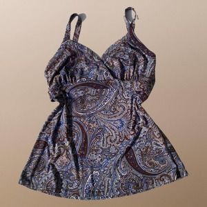 Paisley Print Surplice Top by Internationals Concepts